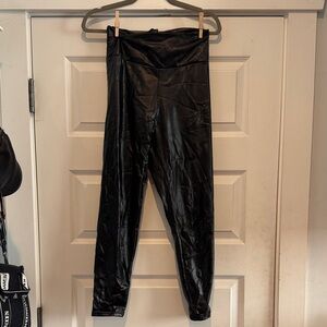 Black Faux Leather Leggings